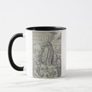 Saint Bishop Amandus of Maastricht Holy Card Mug