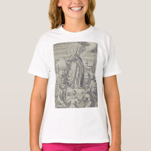 Saint Bishop Amandus of Maastricht Holy Card T-Shirt