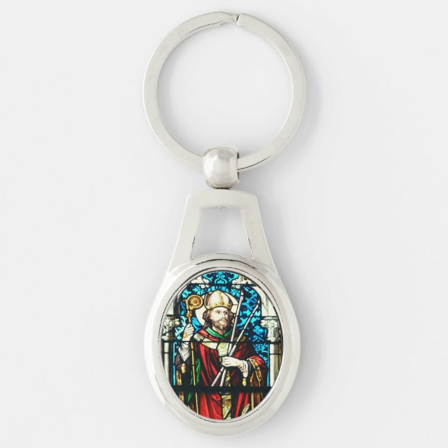 Saint Blaise of Sebaste Bishop and Martyr Key Ring (Front)