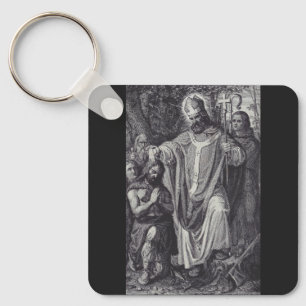 Saint Boniface English Benedictine monk Key Ring