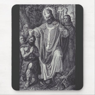 Saint Boniface Premium Apostle of Germany Mouse Mat
