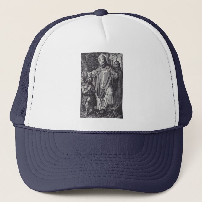 Saint Boniface Premium Apostle of Germany Trucker Hat (Front)