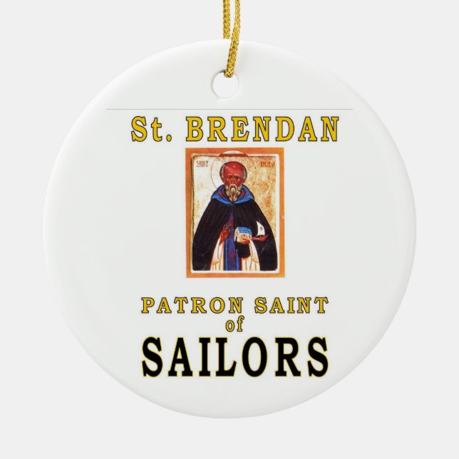 SAINT BRENDON CERAMIC TREE DECORATION (Front)