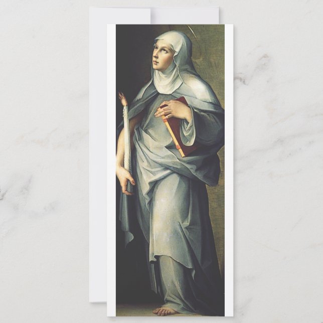 Saint Bridget of Sweden Medieval Mystic Invitation (Front)