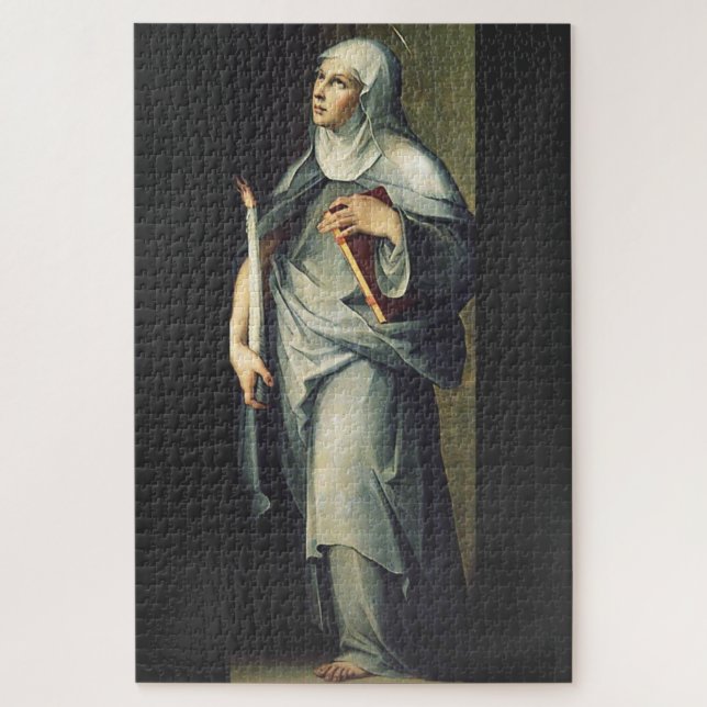 Saint Bridget of Sweden Medieval Mystic  Jigsaw Puzzle (Vertical)