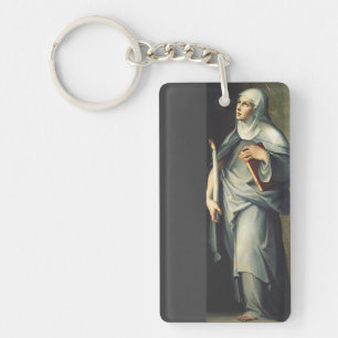 Saint Bridget of Sweden Medieval Mystic  Key Ring