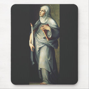 Saint Bridget of Sweden Medieval Mystic Mouse Mat