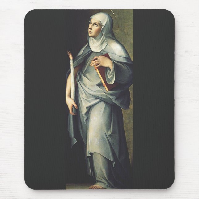 Saint Bridget of Sweden Medieval Mystic  Mouse Mat (Front)