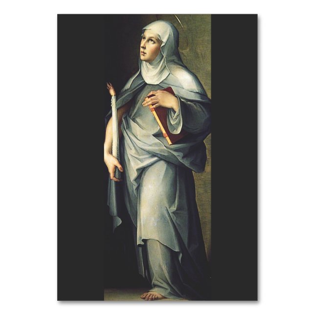 Saint Bridget of Sweden Medieval Mystic  Table Number (Front)