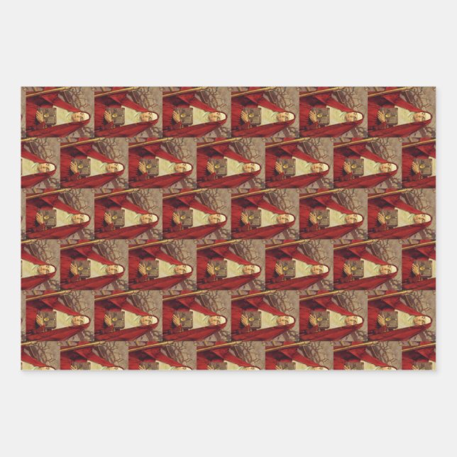 Saint Brigid of Ireland Wrapping Paper Sheet (Front)