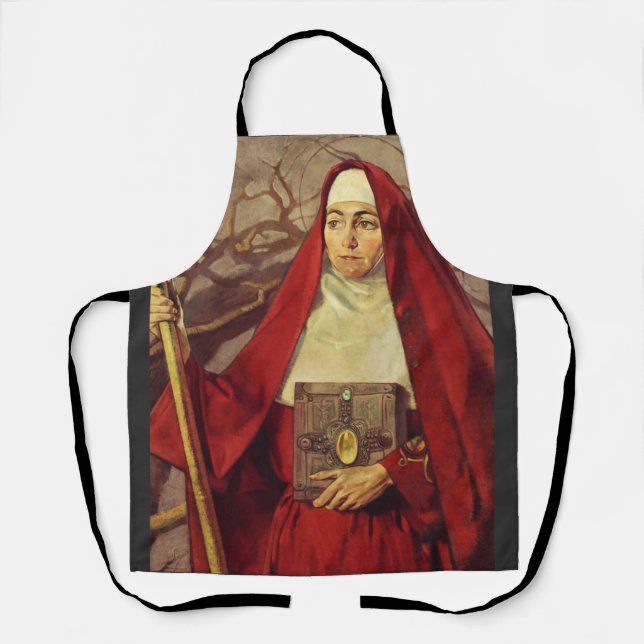 Saint Brigid of Kildare Celtic Flame Sacred Art Apron (Front)