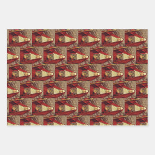 Saint Brigid of Kildare Celtic Flame Sacred Art Wrapping Paper Sheet