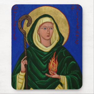Saint Brigid with Holy Fire Mouse Mat