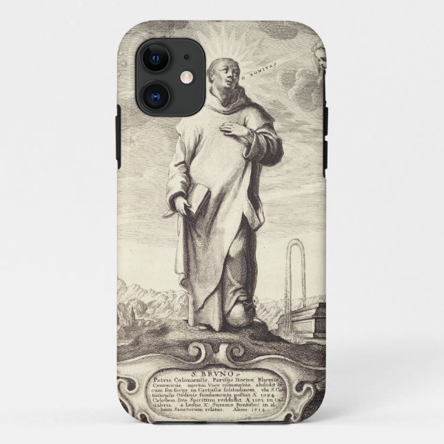 Saint Bruno of Cologne Antique Engraving Style Art Case-Mate iPhone Case (Back)
