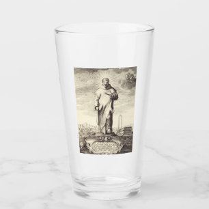 Saint Bruno of Cologne Antique Engraving Style Art Glass