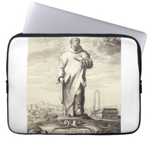 Saint Bruno of Cologne Antique Engraving Style Art Laptop Sleeve