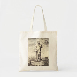 Saint Bruno of Cologne Antique Engraving Style Art Tote Bag