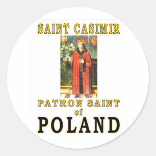SAINT CASIMIR CLASSIC ROUND STICKER