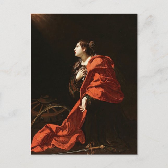 Saint Catherine by Bartolomeo Cavarozzi Postcard (Front)