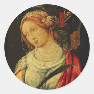 Saint Catherine by Giovanni Battista Bertucci Classic Round Sticker