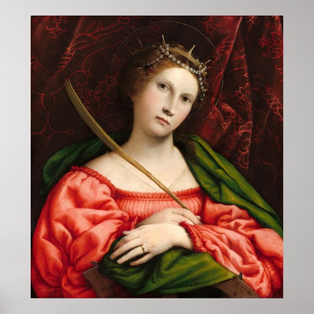 Saint Catherine - Lorenzo Lotto Fine Art Poster (Front)