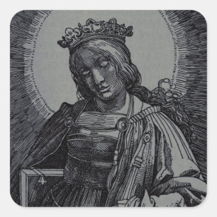 Saint Catherine of Alexandria by Lucas van Leyden Square Sticker