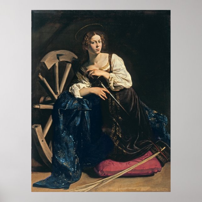 Saint Catherine of Alexandria,  Caravaggio Poster (Front)