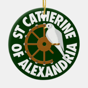 Saint Catherine of Alexandria Ceramic Tree Decoration