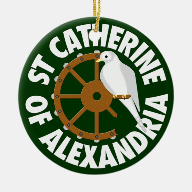 Saint Catherine of Alexandria Ceramic Tree Decoration (Front)