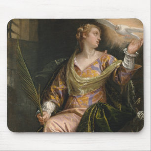 Saint Catherine of Alexandria in Prison Mouse Mat