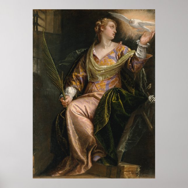 Saint Catherine of Alexandria in Prison - Veronese Poster (Front)