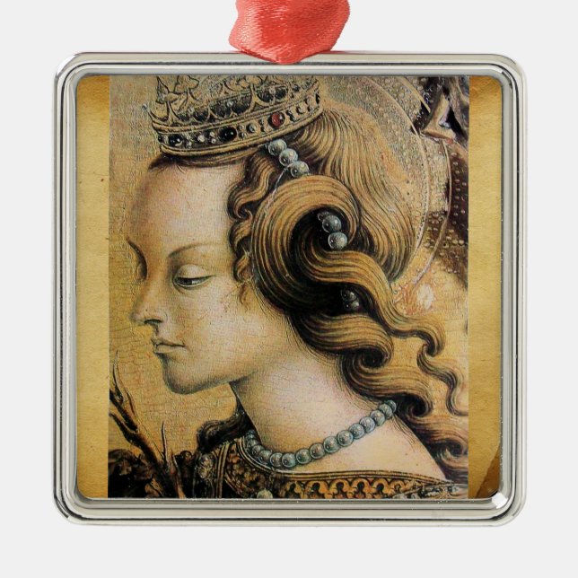 Saint Catherine of Alexandria Metal Tree Decoration (Front)