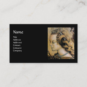 Saint Catherine of Alexandria Monogram black pearl Business Card