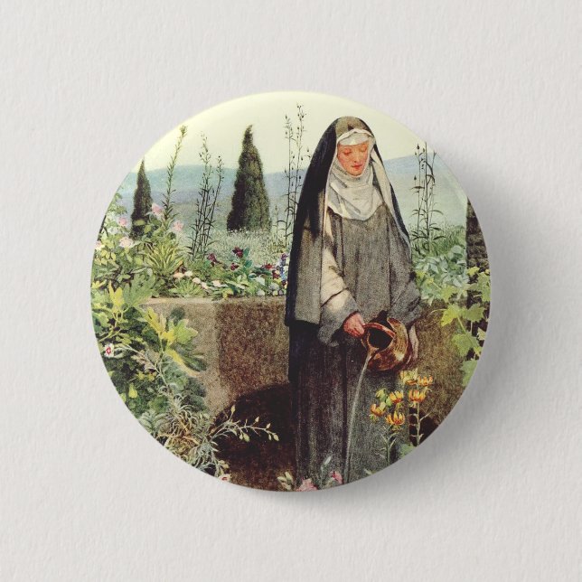 Saint Catherine of Siena 6 Cm Round Badge (Front)