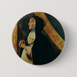 Saint Catherine of Siena by Juan Bautista  6 Cm Round Badge