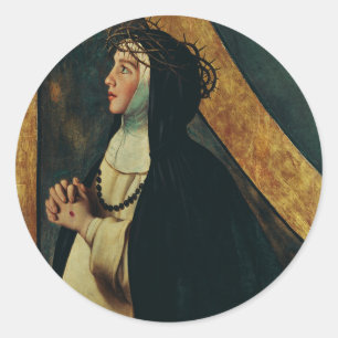 Saint Catherine of Siena by Juan Bautista Maino  Classic Round Sticker