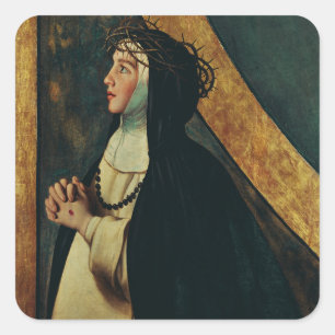 Saint Catherine of Siena by Juan Bautista Maino Square Sticker