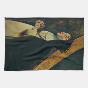 Saint Catherine of Siena by Juan Bautista Maino  Tea Towel