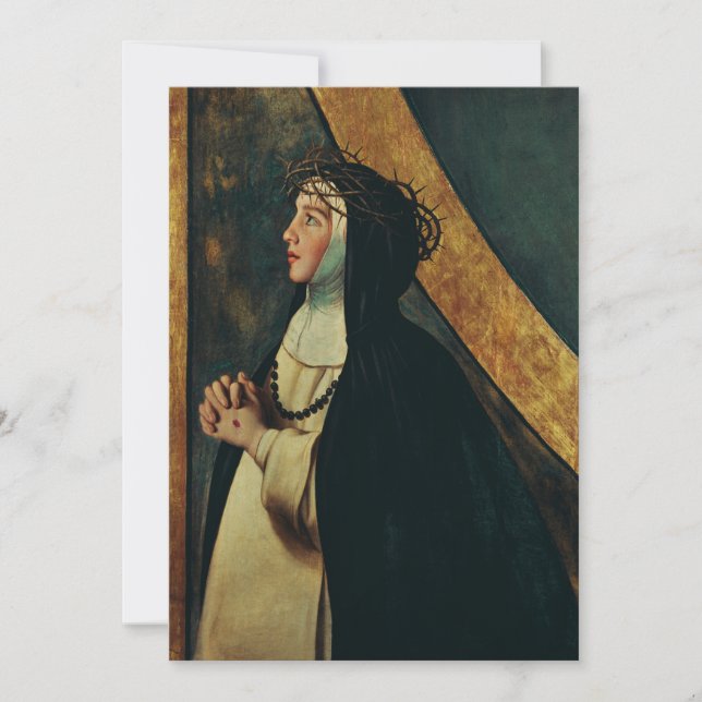 Saint Catherine of Siena by Juan Bautista Maino  Thank You Card (Front)
