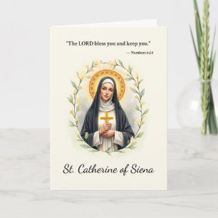 Saint Catherine of Siena God’s Peace Scripture Card