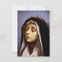 Saint Catherine of Siena Premium Holy Card
