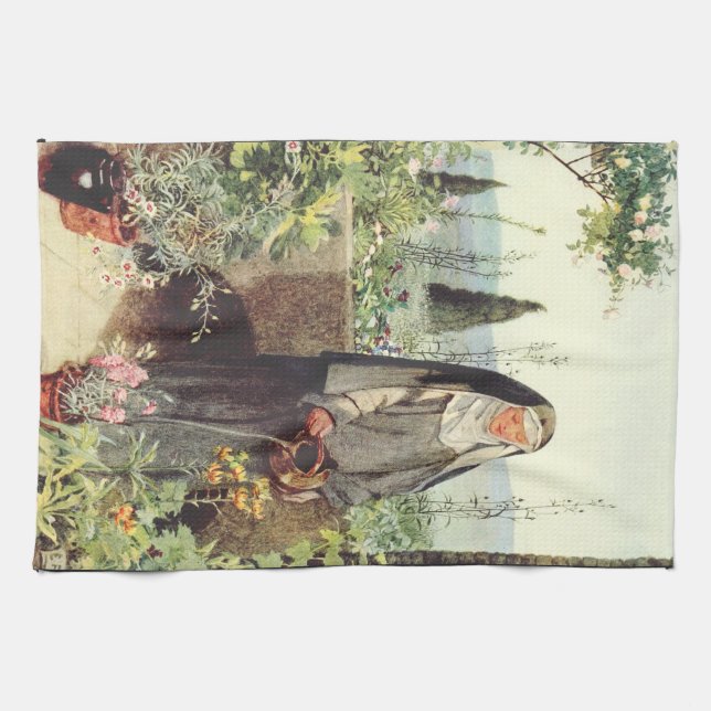 Saint Catherine of Siena Tea Towel (Horizontal)