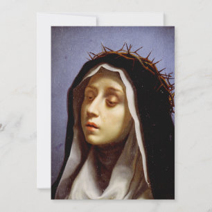 Saint Catherine of Siena The Dialogue Fine Art  Holiday Card