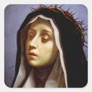 Saint Catherine of Siena The Dialogue Fine Art  Square Sticker