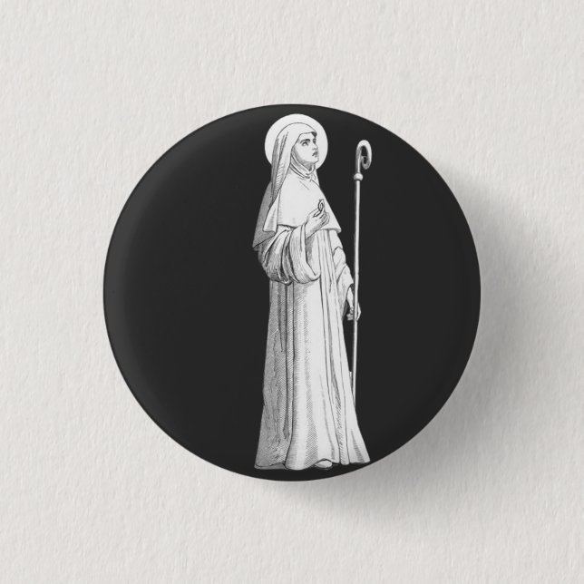 Saint Catherine of Siena Virgin 3 Cm Round Badge (Front)