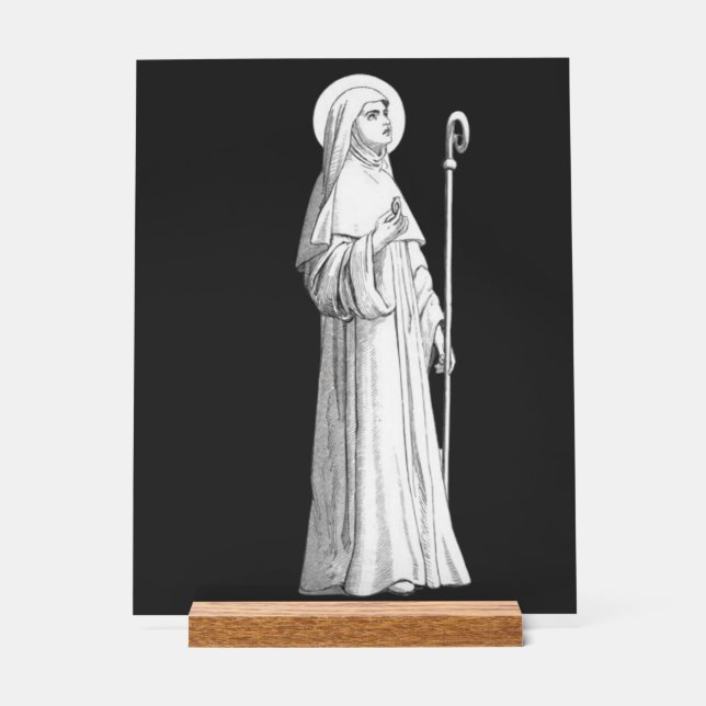 Saint Catherine of Siena Virgin Acrylic Sign (Front)