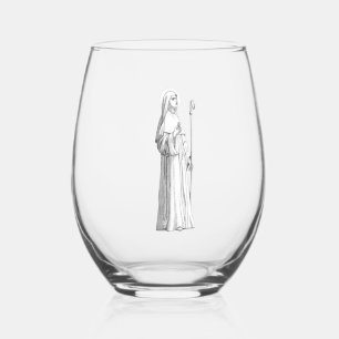 Saint Catherine of Siena Virgin Stemless Wine Glass