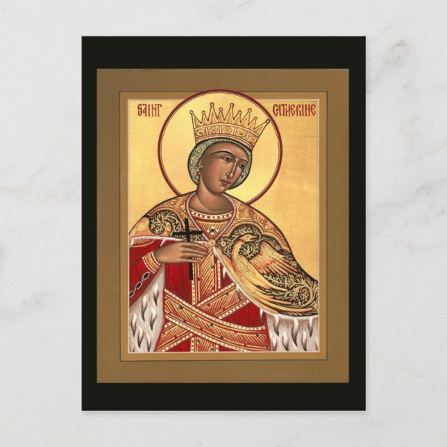 Saint Catherine Prayer Card (Front)