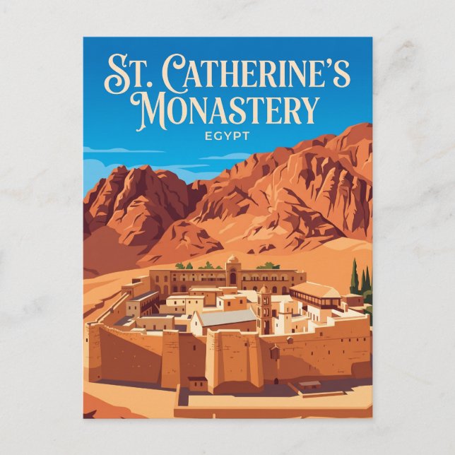 Saint Catherine's Monastery Egypt Postcard (Front)