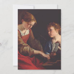 Saint Cecilia and an Angel by Orazio Gentileschi Invitation
